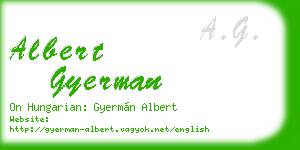 albert gyerman business card